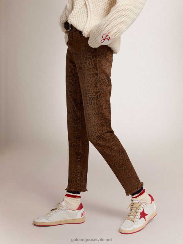 Collection skinny jeans with animal print FN20N933 Women Golden Goose