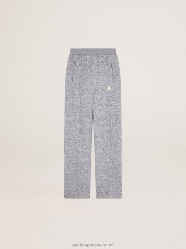 Gray joggers with gold star on the front FN20N1039 Women Golden Goose