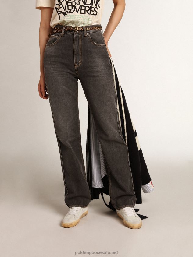 Journey Collection stonewashed-effect black Frida jeans FN20N939 Women Golden Goose
