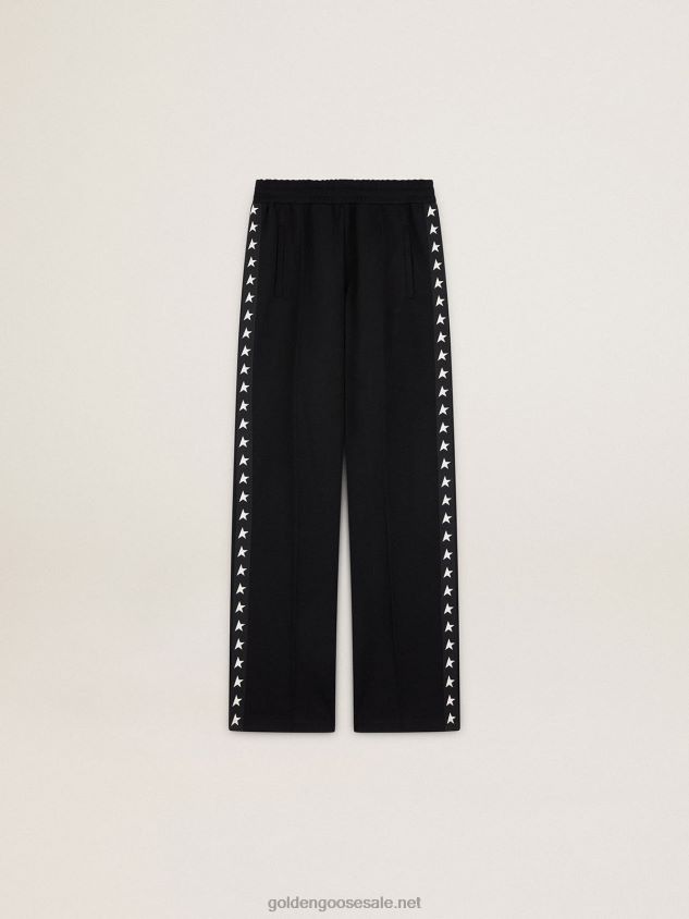 black joggers with white stars on the sides FN20N1057 Women Golden Goose