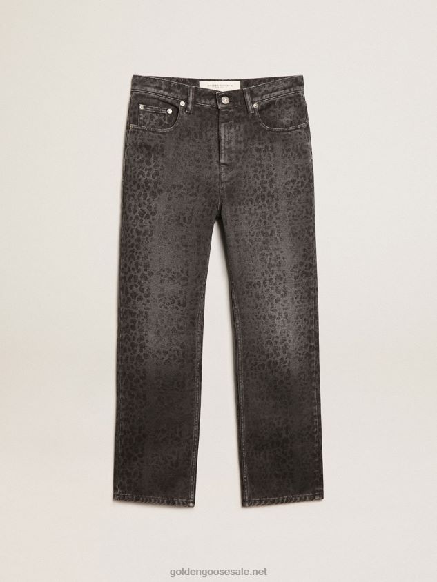 gray jeans with leopard print FN20N920 Women Golden Goose
