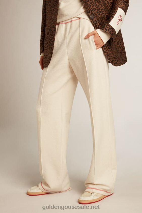heritage white joggers with CNY logo FN20N978 Women Golden Goose