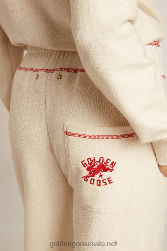 heritage white joggers with CNY logo FN20N978 Women Golden Goose