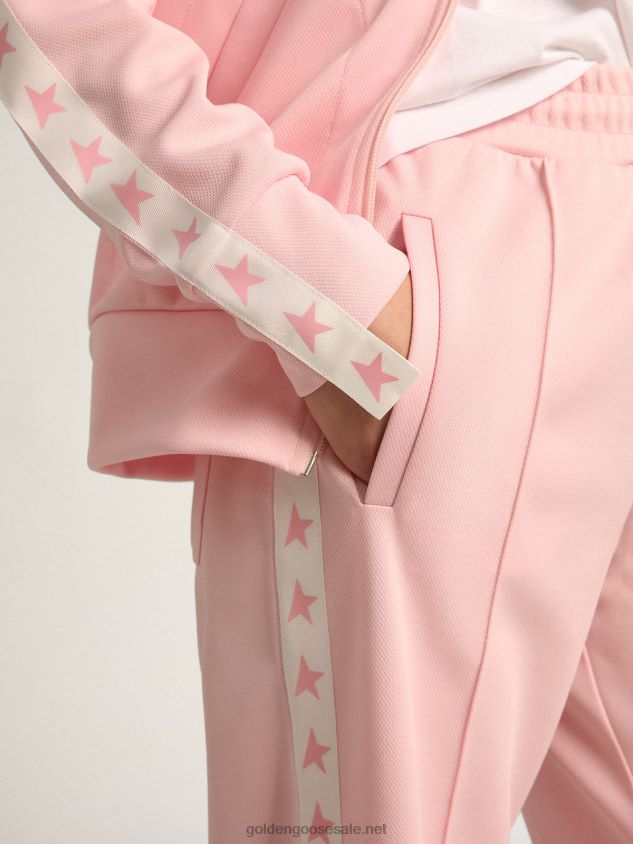 pink joggers with pink stars on the sides FN20N924 Women Golden Goose