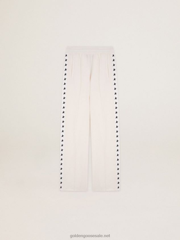 white joggers with stars on the sides FN20N1060 Women Golden Goose