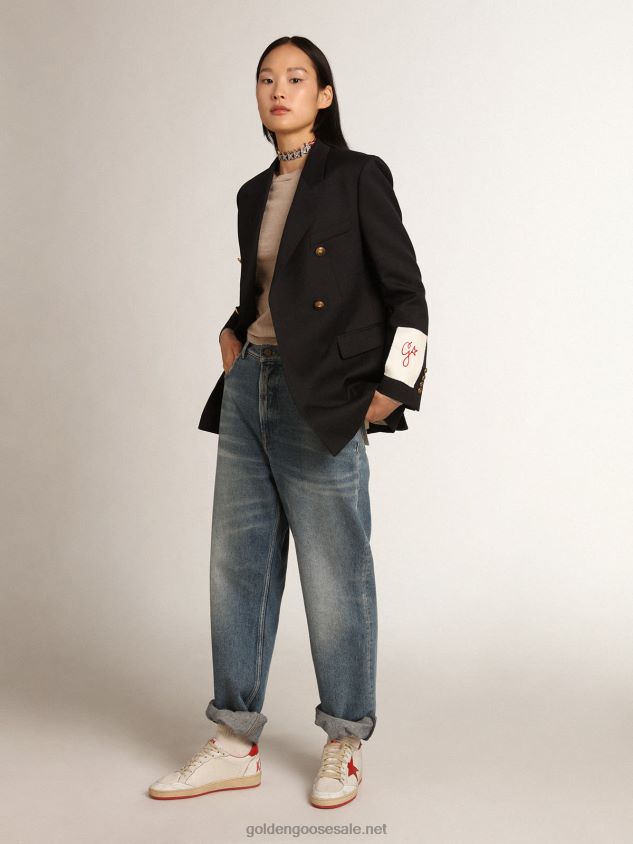 Collection pullover in light brown merino wool FN20N1003 Women Golden Goose