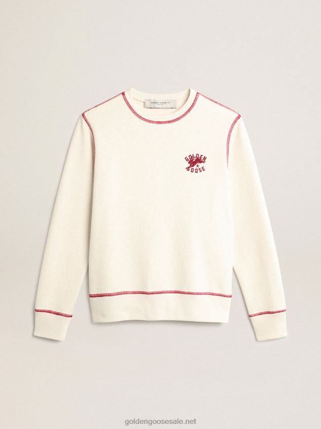 heritage white sweatshirt with CNY logo FN20N981 Women Golden Goose
