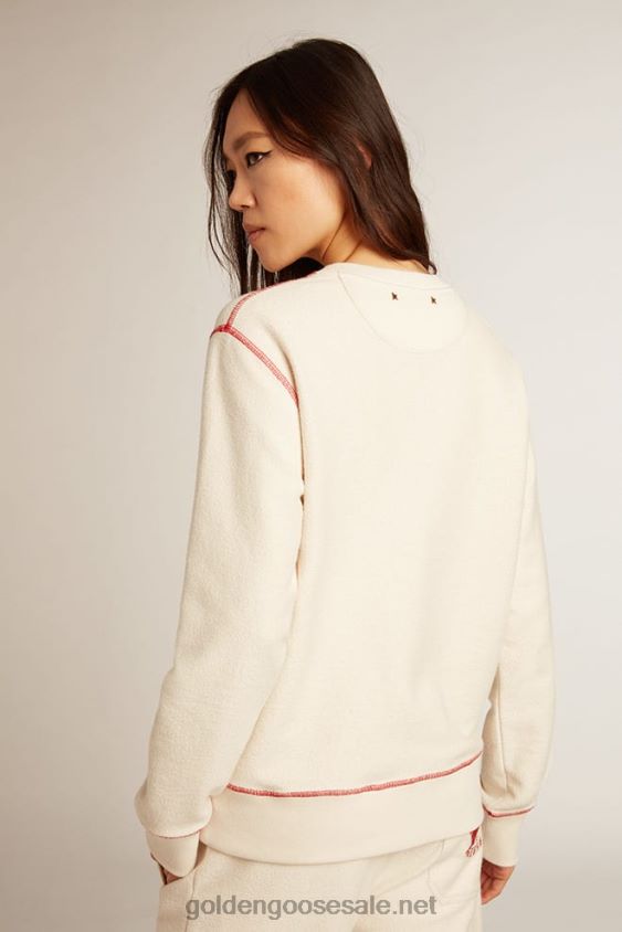 heritage white sweatshirt with CNY logo FN20N981 Women Golden Goose