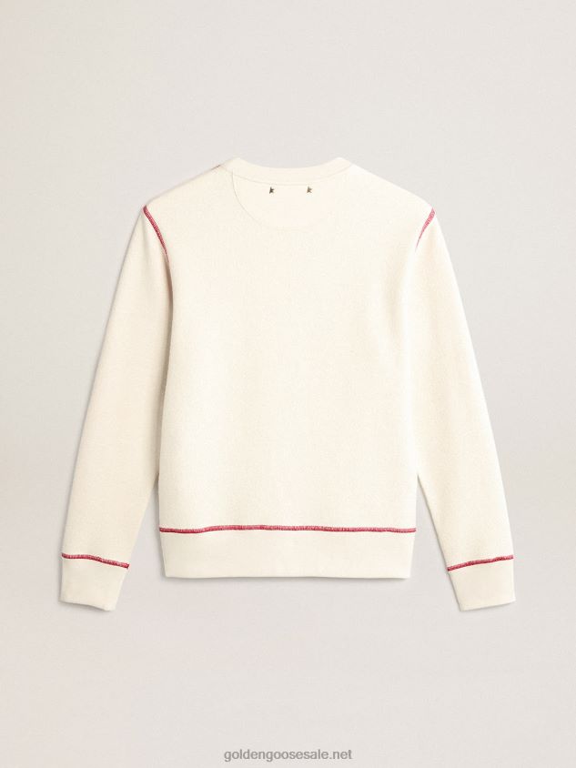 heritage white sweatshirt with CNY logo FN20N981 Women Golden Goose