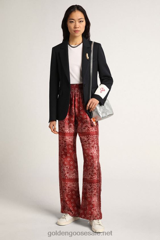 single-breasted blazer in dark blue wool gabardine FN20N1064 Women Golden Goose