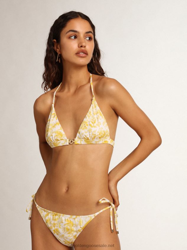Resort Collection bikini with lemon yellow print FN20N1008 Women Golden Goose