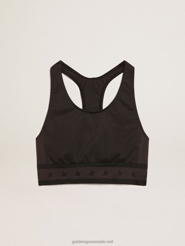 Black athletic top FN20N991 Women Golden Goose