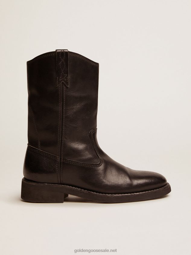 Biker boots in black leather FN20N428 Women Golden Goose