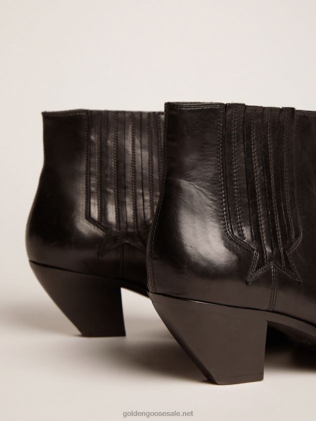 Sunset ankle boots in black leather FN20N424 Women Golden Goose