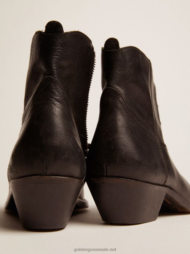 Young ankle boots in leather with cowboy-style decoration FN20N429 Women Golden Goose