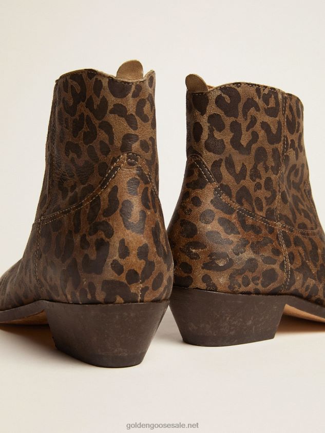 Young ankle boots in leopard-print leather FN20N436 Women Golden Goose
