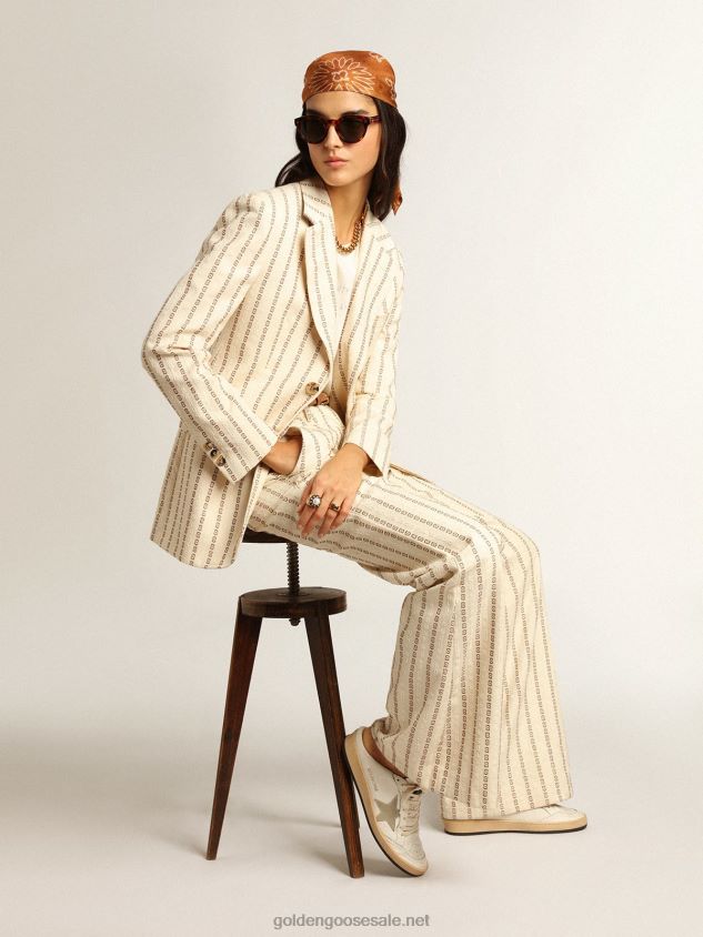 Ball Star Sabots in nappa leather with ice-gray suede star FN20N144 Women Golden Goose