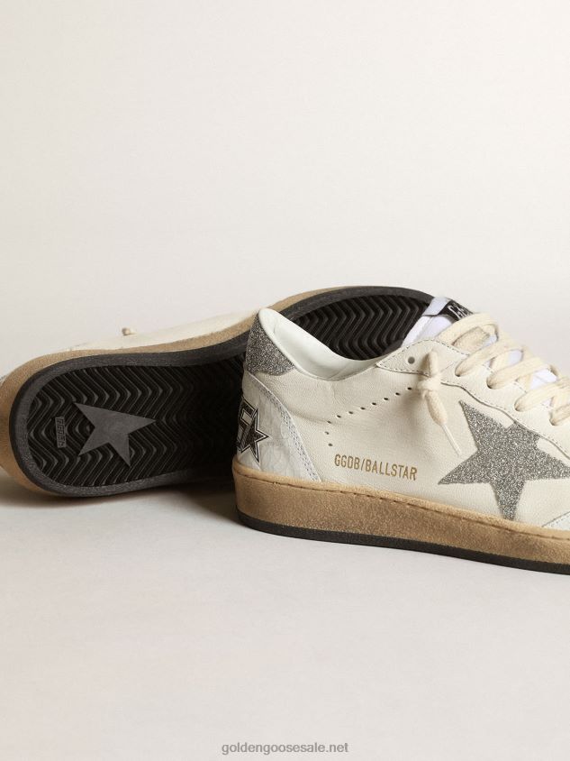White Ball Star with a Swarovski crystal star and heel tab FN20N194 Women Golden Goose