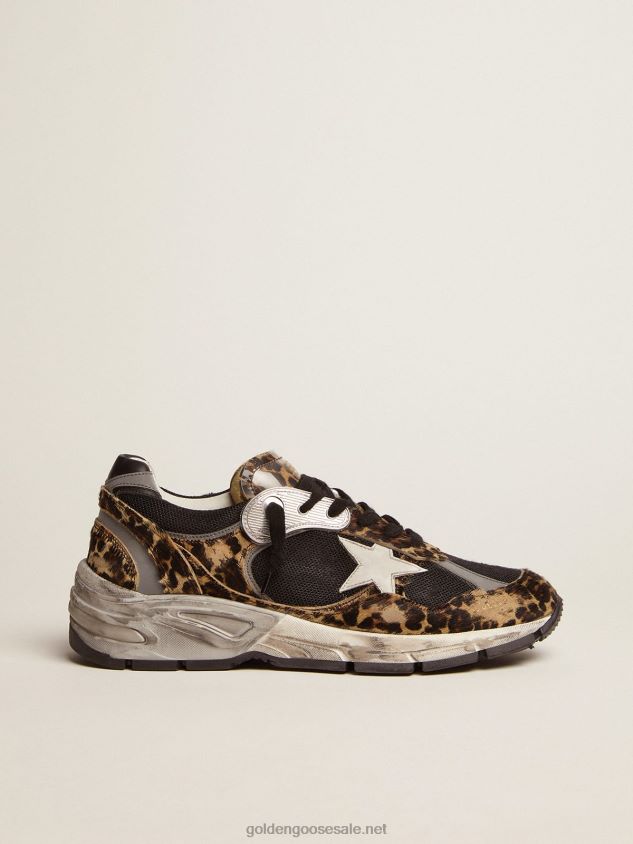 Dad-Star sneakers in leopard-print pony skin FN20N89 Women Golden Goose