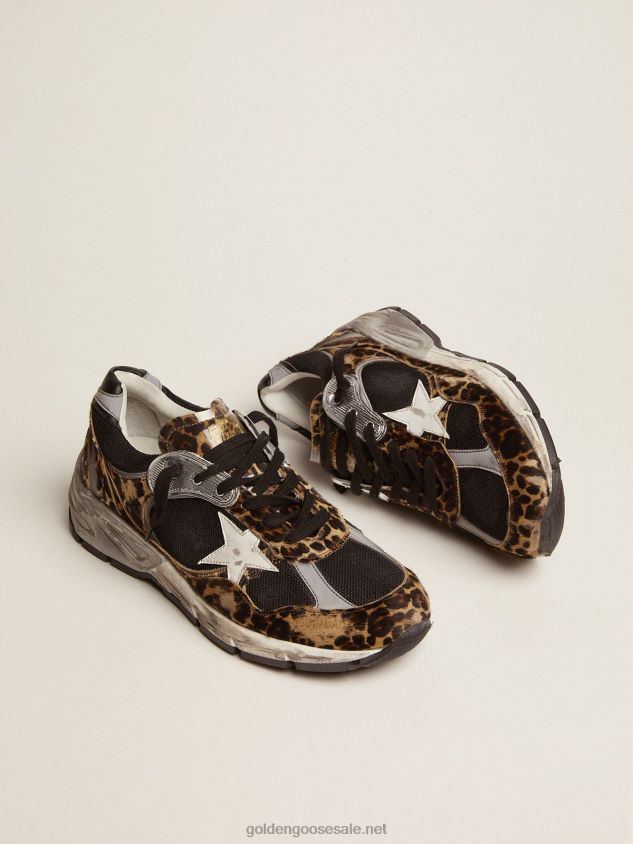 Dad-Star sneakers in leopard-print pony skin FN20N89 Women Golden Goose