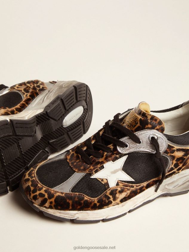 Dad-Star sneakers in leopard-print pony skin FN20N89 Women Golden Goose