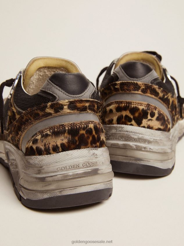 Dad-Star sneakers in leopard-print pony skin FN20N89 Women Golden Goose