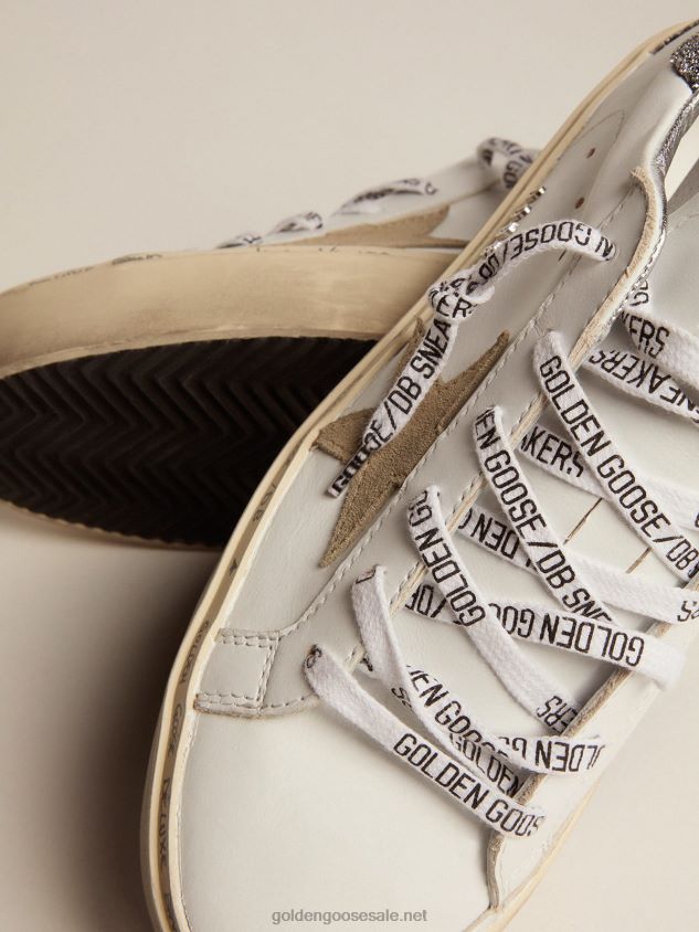 Hi Star sneakers with dove-gray suede star and heel tab in Swarovski micro-crystals FN20N251 Women Golden Goose