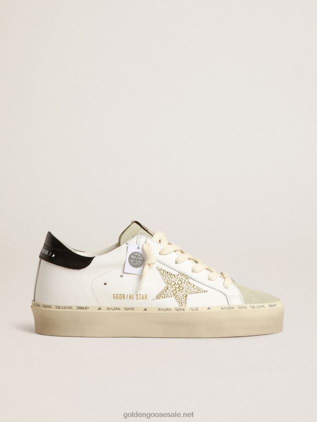 Hi Star with Swarovski crystal star and black heel tab FN20N193 Women Golden Goose