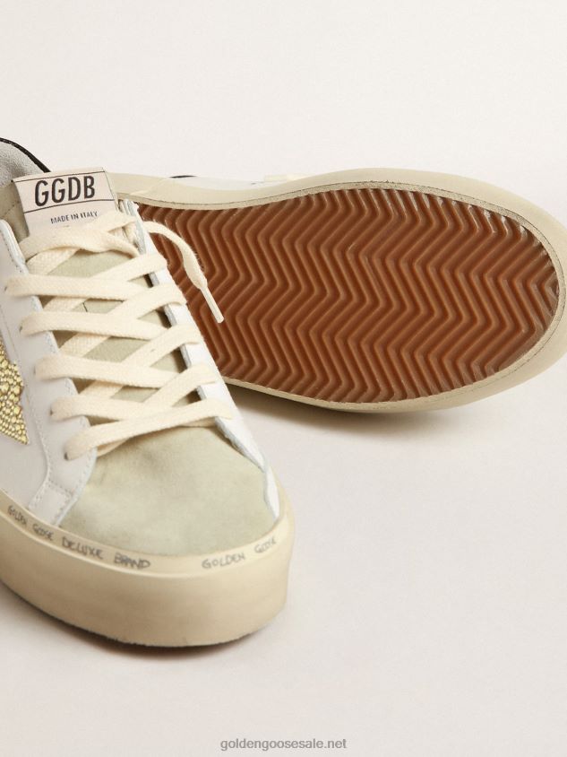 Hi Star with Swarovski crystal star and black heel tab FN20N193 Women Golden Goose