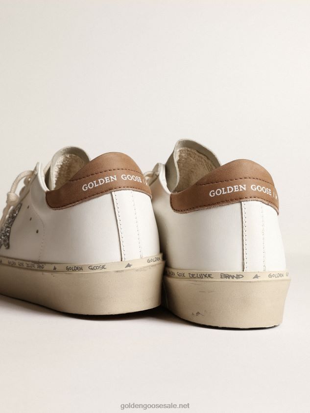Hi Star with silver glitter star and dove-gray nubuck heel tab FN20N218 Women Golden Goose