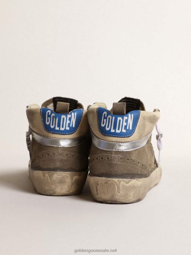 Mid Star LAB in gray suede with black star FN20N215 Women Golden Goose