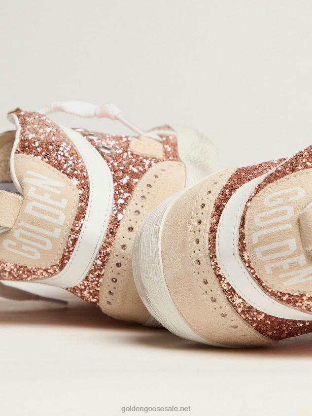 Mid Star sneakers with pink-gold glitter FN20N58 Women Golden Goose