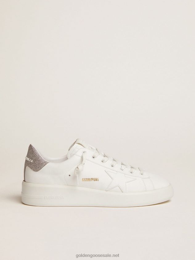 Purestar sneakers with glittery silver heel tab FN20N138 Women Golden Goose
