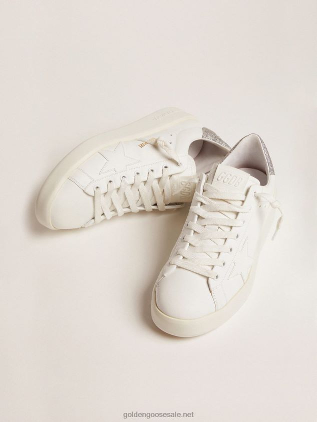 Purestar sneakers with glittery silver heel tab FN20N138 Women Golden Goose