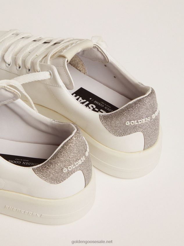 Purestar sneakers with glittery silver heel tab FN20N138 Women Golden Goose