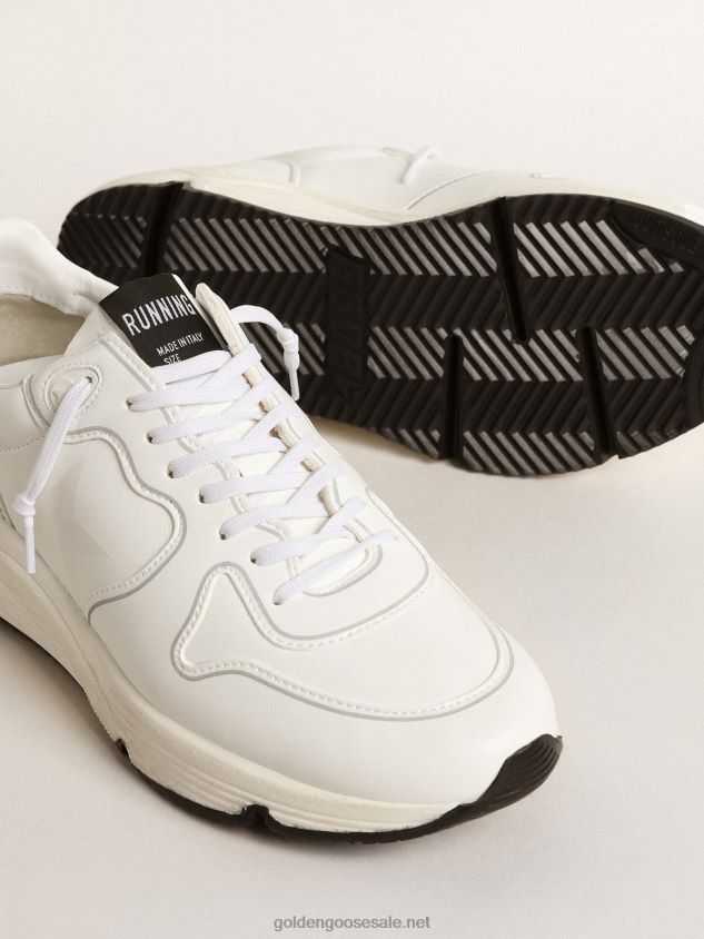 bio-based Running Sole with white star and heel tab FN20N207 Women Golden Goose
