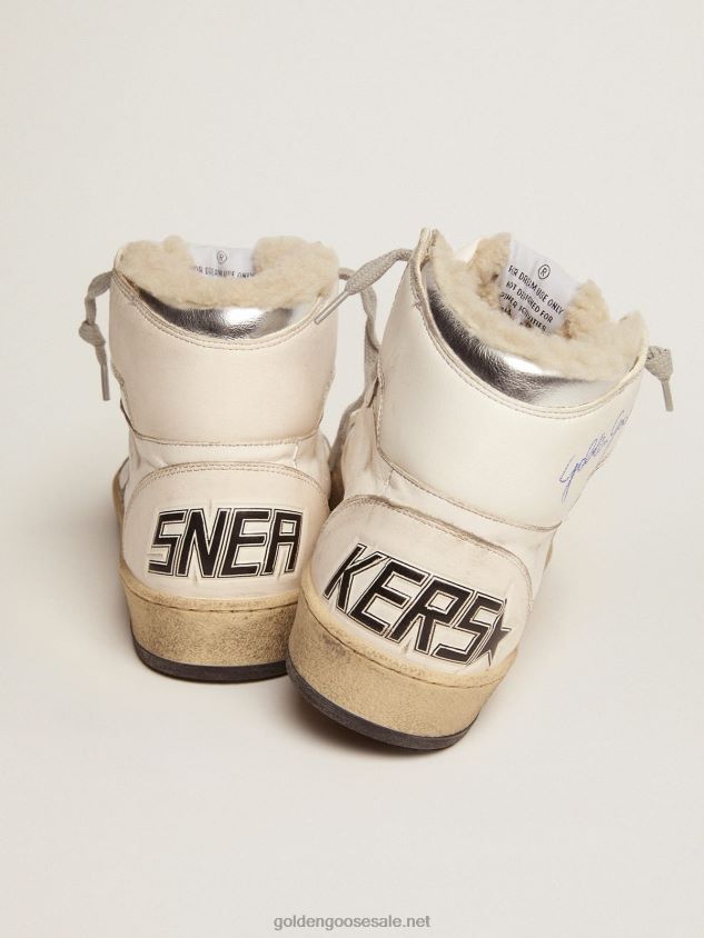 Sky-Star sneakers with signature on the ankle and shearling lining FN20N126 Women Golden Goose