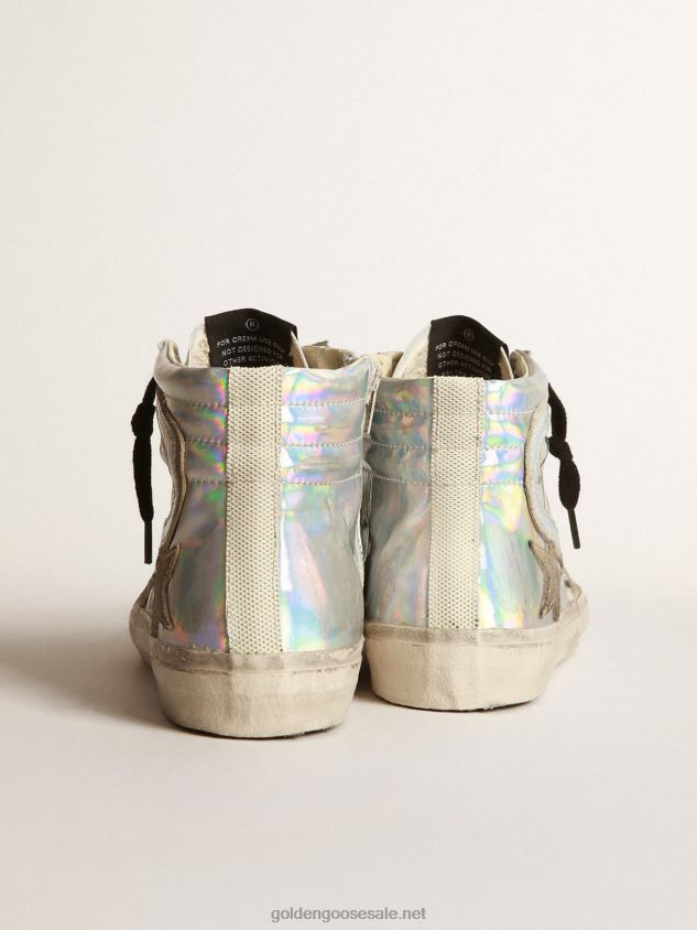 Slide LAB in holographic-effect fabric FN20N260 Women Golden Goose