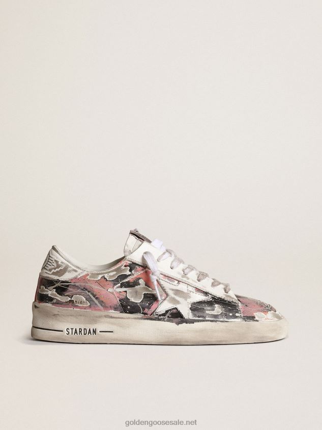 Stardan LAB in leather with all-over paint splatters FN20N214 Women Golden Goose