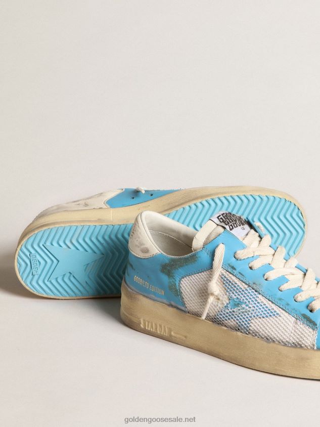 Stardan LAB in light blue nappa leather and white mesh FN20N151 Women Golden Goose