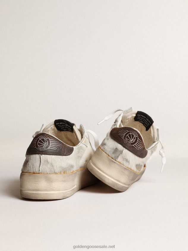 Stardan in nappa and pony skin with brown suede star FN20N159 Women Golden Goose