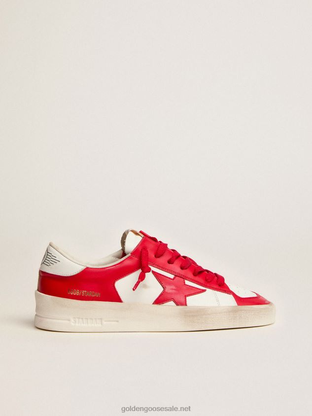 Stardan sneakers in red and white leather FN20N99 Women Golden Goose