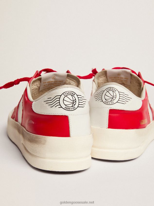 Stardan sneakers in red and white leather FN20N99 Women Golden Goose