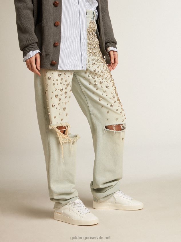 bio-based Stardan with white star and heel tab FN20N160 Women Golden Goose