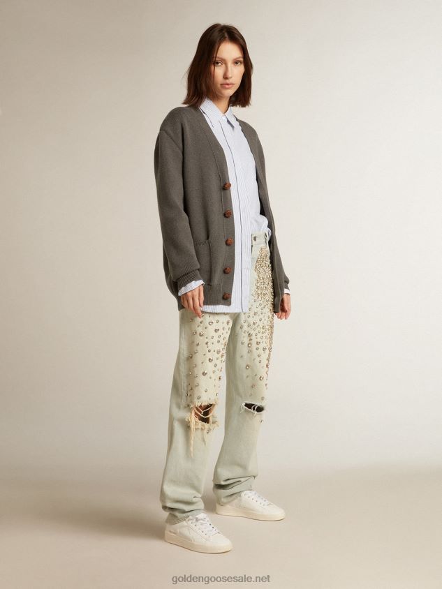 bio-based Stardan with white star and heel tab FN20N160 Women Golden Goose