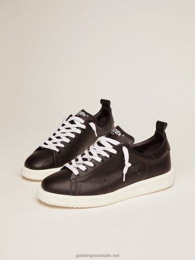 Starter sneakers in total black leather FN20N271 Women Golden Goose