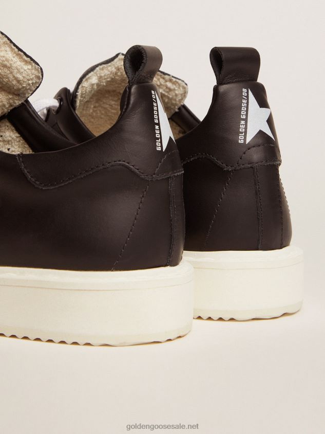 Starter sneakers in total black leather FN20N271 Women Golden Goose