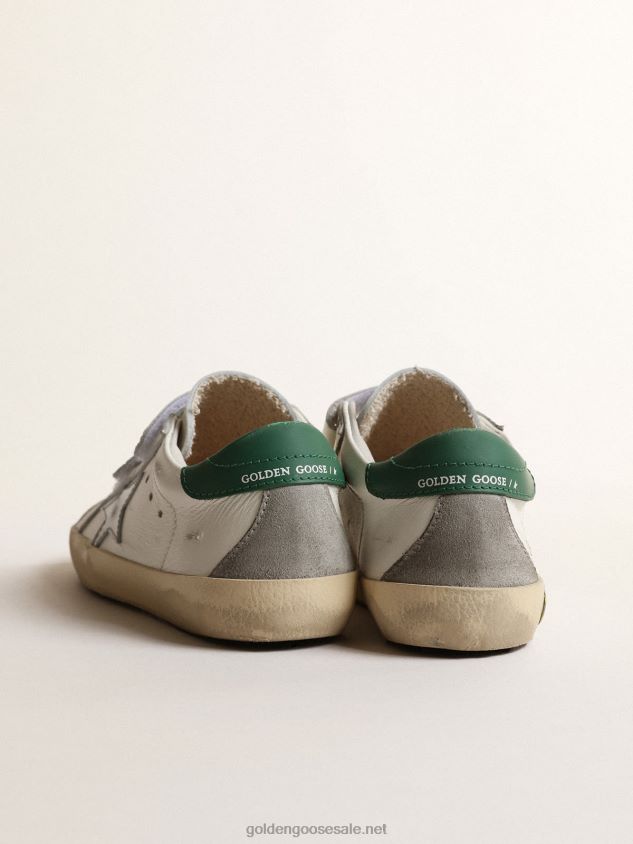 Old School Young with metallic leather star and green heel tab FN20N873 Women Golden Goose