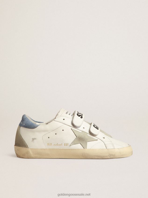 Old School with ice-gray suede star and light blue heel tab FN20N185 Women Golden Goose