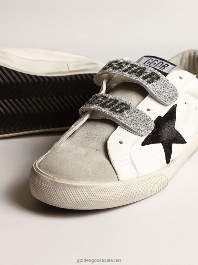 Old School with suede star and Swarovski crystal straps FN20N165 Women Golden Goose